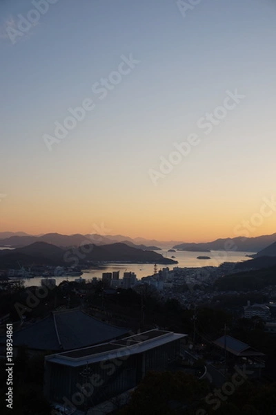 Fototapeta 尾道　夕焼け