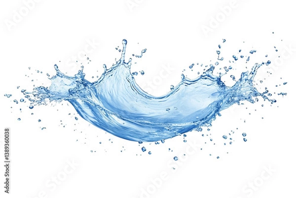 Fototapeta Illustration Of Blue Water Splash With Transparent Background