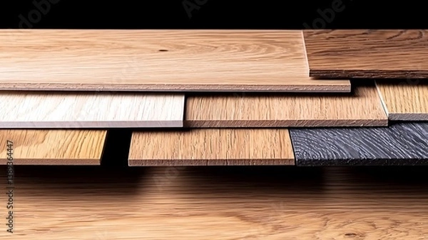 Obraz Stack of wood planks showing various colors and textures arranged in an eye-catching display