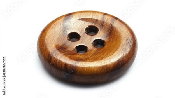 Obraz Wooden button with four holes