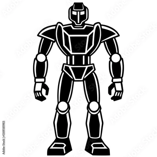 Fototapeta blue screen robot cyborg