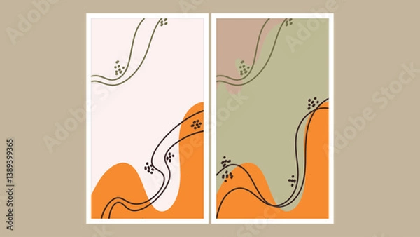 Fototapeta Hand-Drawn Poster Templates – Blank, Editable, and Customizable Designs