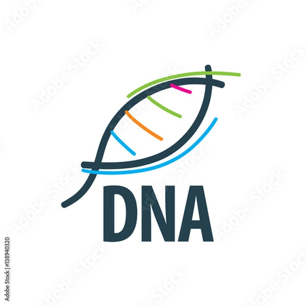 Fototapeta vector logo dna