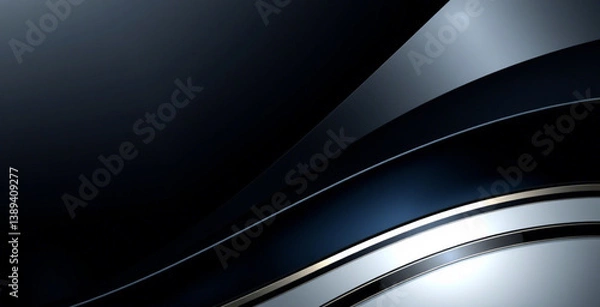 Fototapeta Modern black dark blue white abstract background. Minimal. Color gradient. Geometric shape. Lines stripe triangle angle 3d shadow. Design. Futuristic. Metal metallic effect.Light shine.Luxury premium