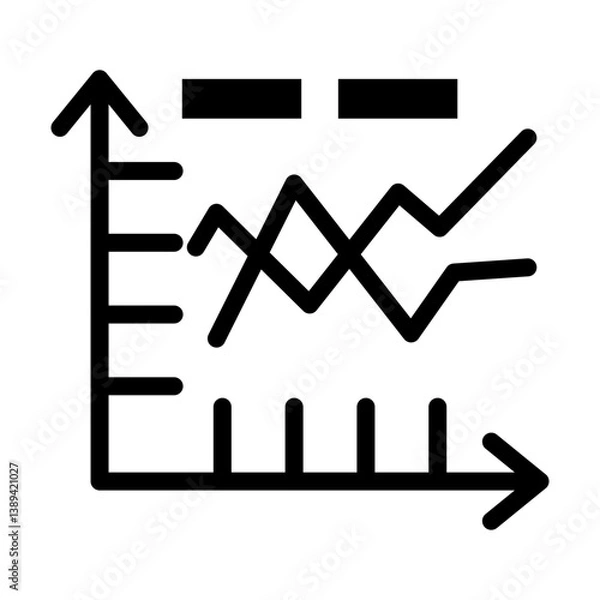 Obraz Line Chart glyph icon