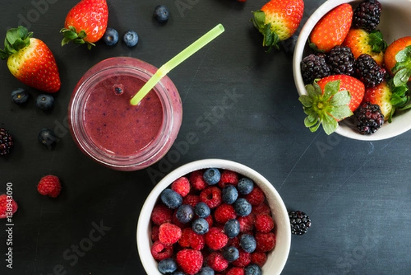 Fototapeta Top down smoothie