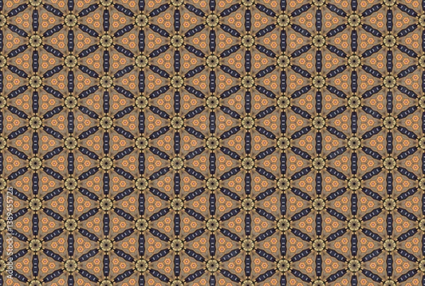 Fototapeta Seamless Design Fashion Textile Texture Shape Art Template Visual Tile Background Perspective Cloth Luxury Digital Geometric Interior Graphic Decoration Fabric Endless Wallpaper Symmetric Pattern.