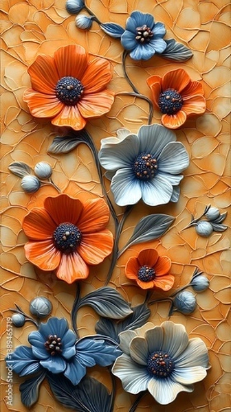 Obraz flowers on the wall