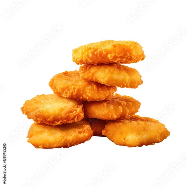Obraz Nuggets Isolated on White Background