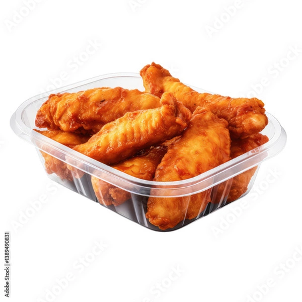 Obraz fried chicken wings on a plate