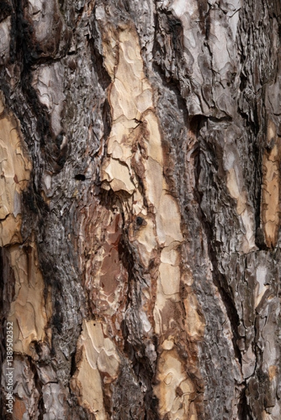 Obraz Tree bark.Tree trunk. Pine tree trunk bark, rusty texture natural background.