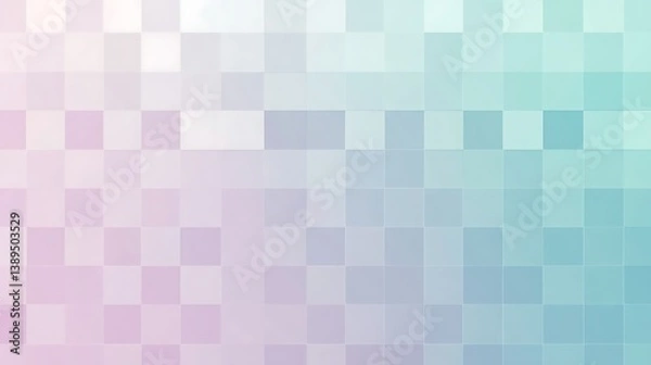 Fototapeta Abstract pastel mosaic background with square pixels.