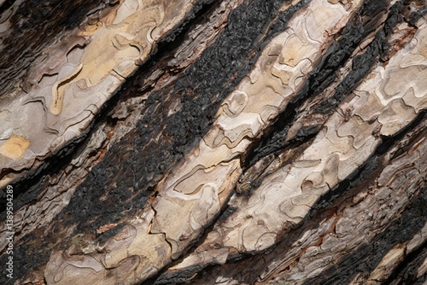 Obraz Tree bark.Tree trunk. Pine tree trunk bark, rusty texture natural background.