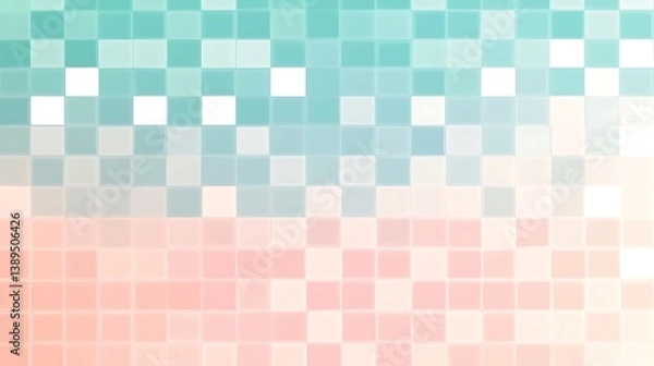 Fototapeta Abstract pastel mosaic tile background.