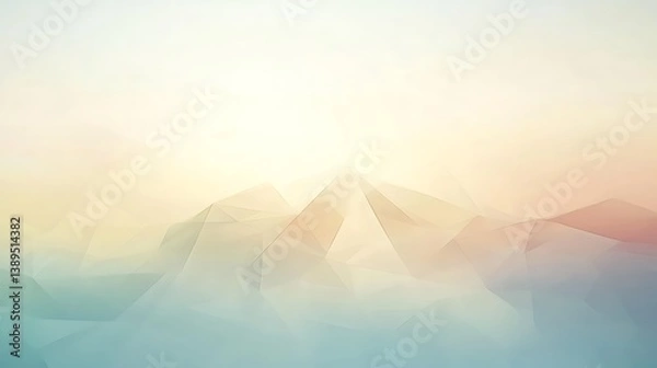Obraz Abstract pastel mountain range sunrise.