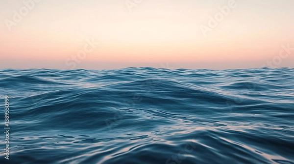 Obraz Calm ocean waves at sunset. (4)