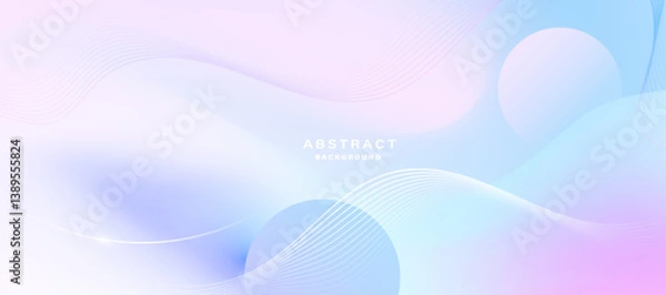 Fototapeta Abstract multicolor gradient background with soft shapes. Vector. 