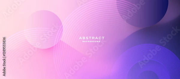 Fototapeta Abstract multicolor gradient background with soft shapes. Vector. 