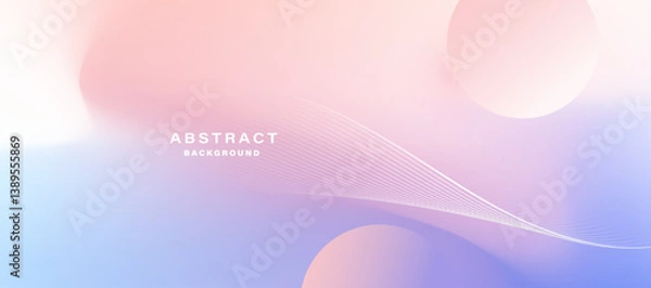 Obraz Abstract multicolor gradient background with soft shapes. Vector. 