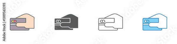 Fototapeta Creditors Icon Set Multiple Style Vector Collection