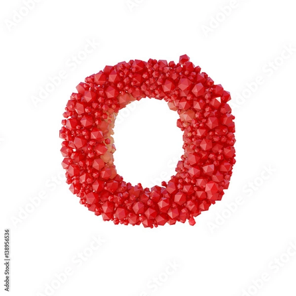 Fototapeta Super realistic 3d rendering of alphabet with crystal