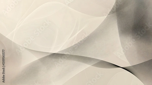 Obraz Abstract beige and grey flowing waves.