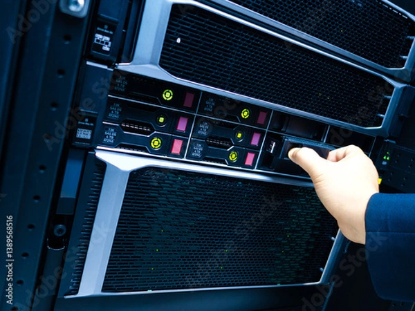 Fototapeta Server Management in Data Center Environment