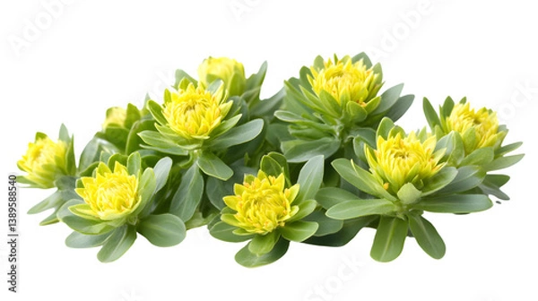 Fototapeta Rhodiola Plant Isolated on Transparent Background for Professional Herbal Concept Display