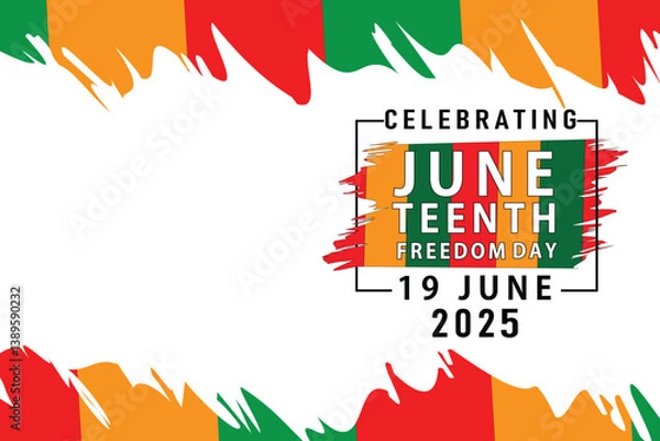 Fototapeta National Independence Day. Juneteenth, Freedom or Emancipation day. Annual american holiday, celebrated in June 19. African-American history and heritage. Poster, banner and background. Vector