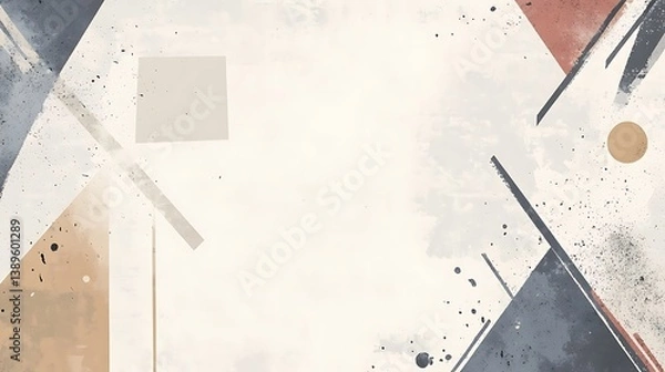 Obraz Abstract geometric shapes on textured background.