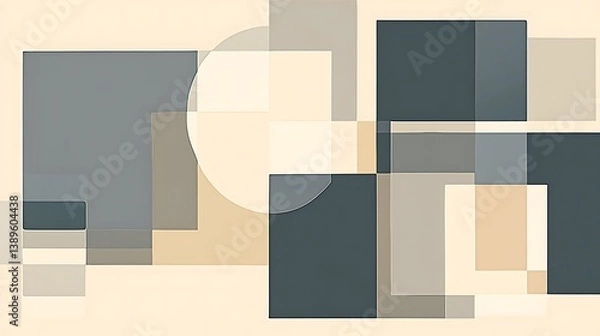 Obraz Abstract geometric shapes overlap.