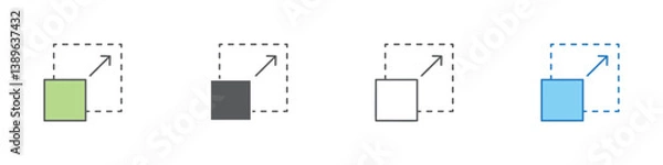 Fototapeta Scalability Icon Set Multiple Style Vector Collection