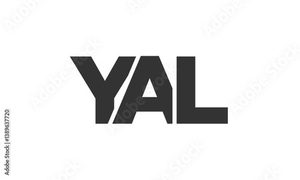 Fototapeta YAL logo design template with strong and modern bold text. Initial based vector logotype featuring simple and minimal typography. Trendy company identity.