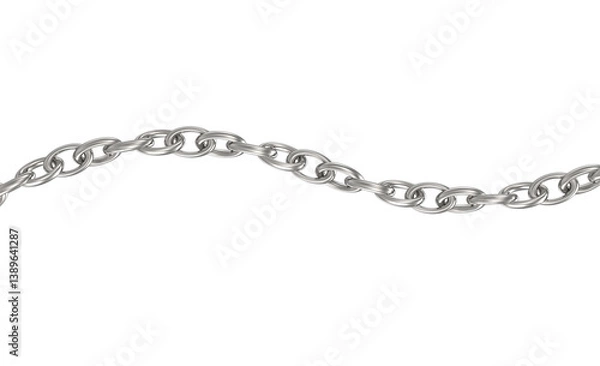 Fototapeta 3d render Silver Chain Link Design