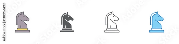 Fototapeta Strategy Icon Set Multiple Style Vector Collection