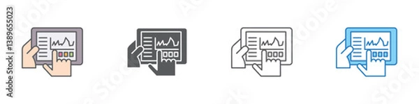 Fototapeta Trading Icon Set Multiple Style Vector Collection