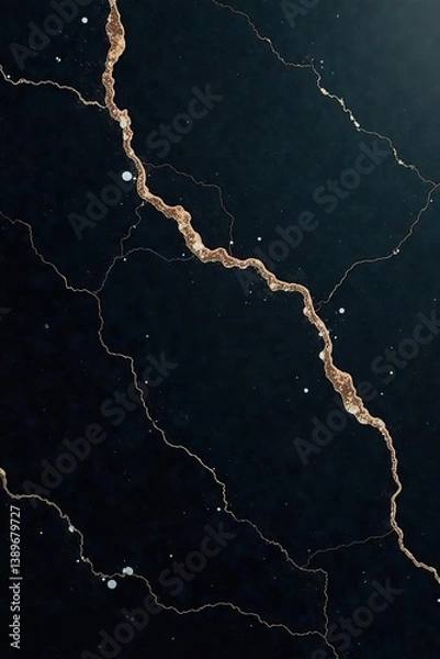 Fototapeta Dark color marble texture with intricate veining and a polished finish,  backdrop,  high quality