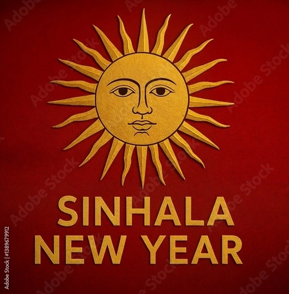 Obraz Sinhala new year card design.