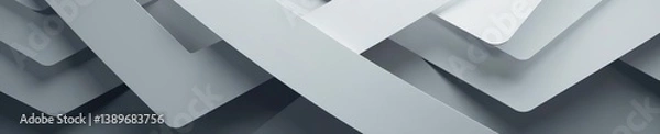 Obraz Geometric overlapping lines creating an abstract gray background,  illustration,  symmetry