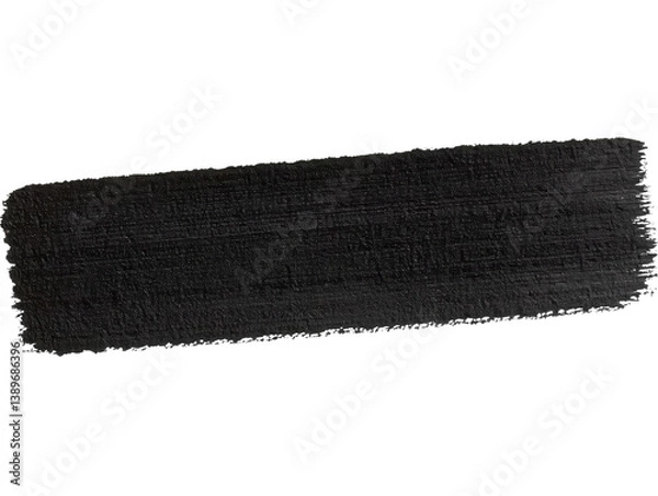 Fototapeta Abstract Black Brush Stroke On Transparent Background Illustration