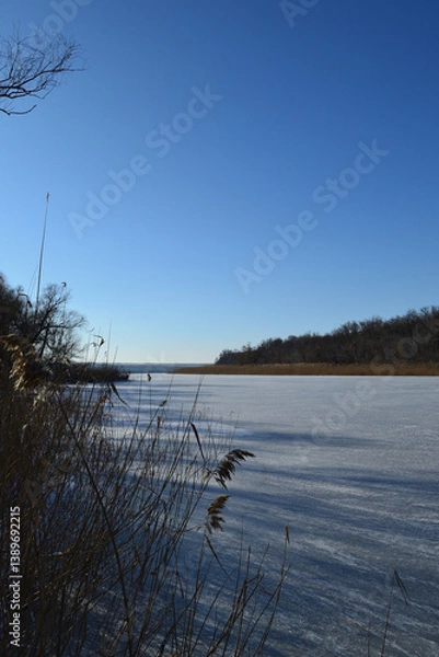 Obraz sunset on the lake