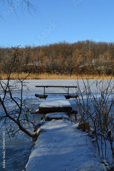 Obraz lake in winter