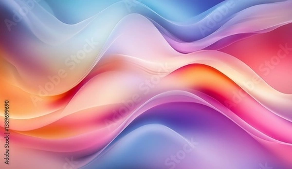 Fototapeta Abstract, fluid, vibrant, wavy, colorful, dynamic background