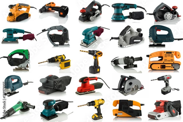 Fototapeta set of image tools