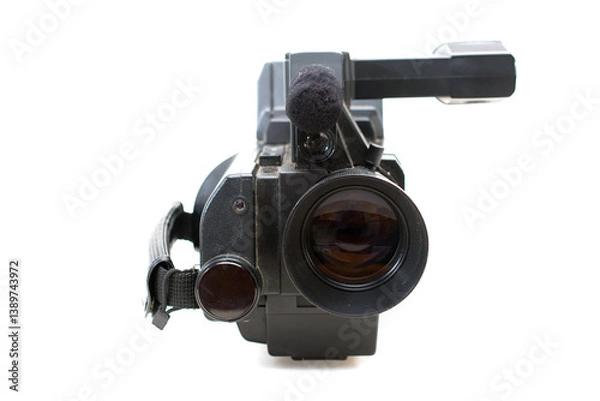Obraz Old style video camera front view.