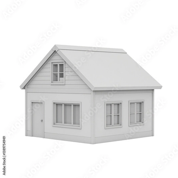 Obraz Futuristic duplex house design with mirrored halves sleek flat roofs and clean facade lines Ideal for architecture concepts