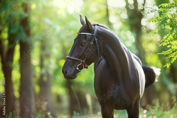 Obraz Horse portrait in forest