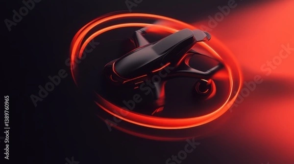 Fototapeta A futuristic antivirus drone scanning and eliminating threats.