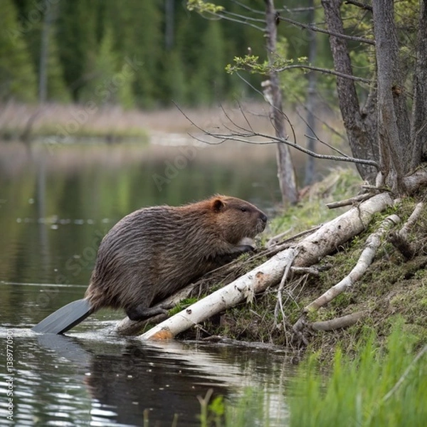 Fototapeta Beaver Wildlife Nature Photo