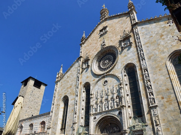 Fototapeta Como Cathedral facade, Como Italy